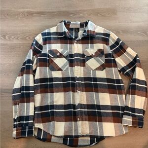 Plaid Button-Up Shirt